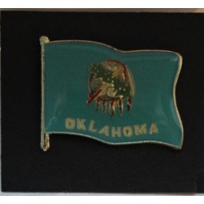 Oklahoma  State Flag Badge / Hat Pin